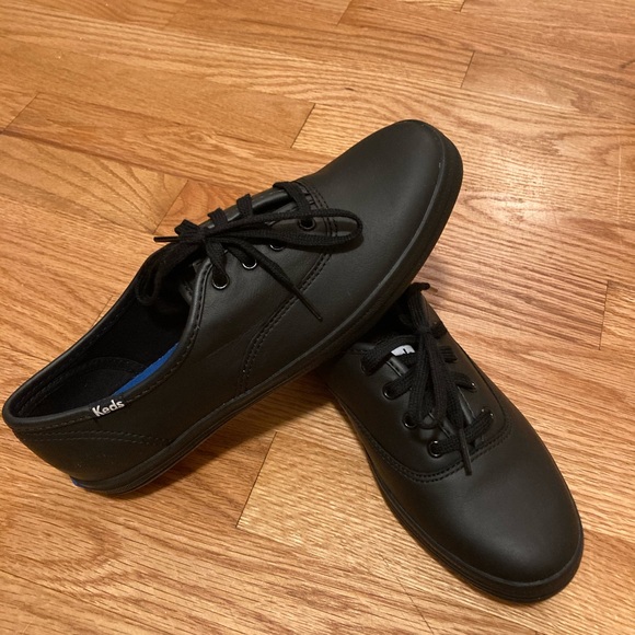 Keds black leather sneakers